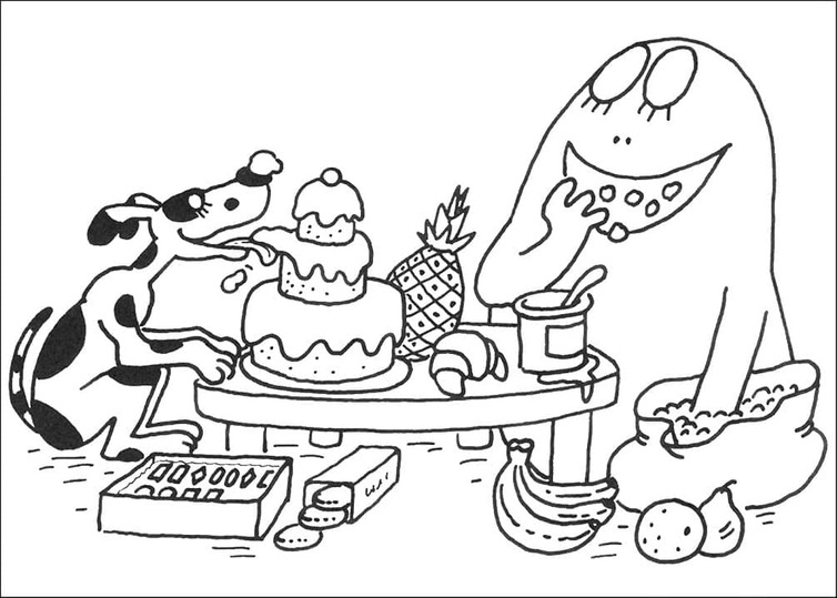 Tekenen Barbapapa gratis voor kinderen