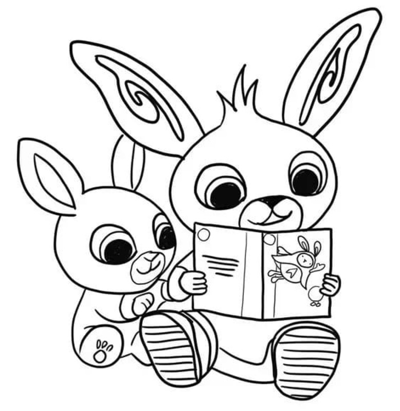 Tekenen Bing Bunny afdrukbaar