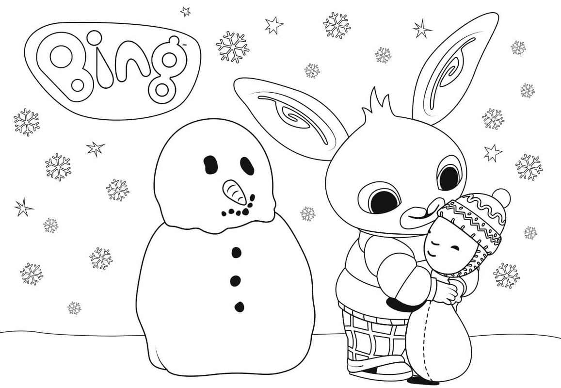 Tekenen Bing Bunny afdrukbaar voor kinderen