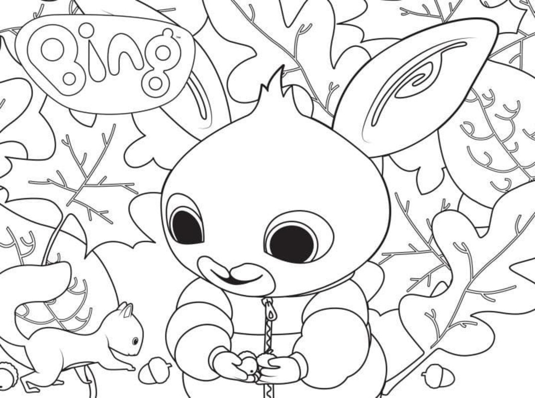 Tekenen Bing Bunny gratis eenvoudig