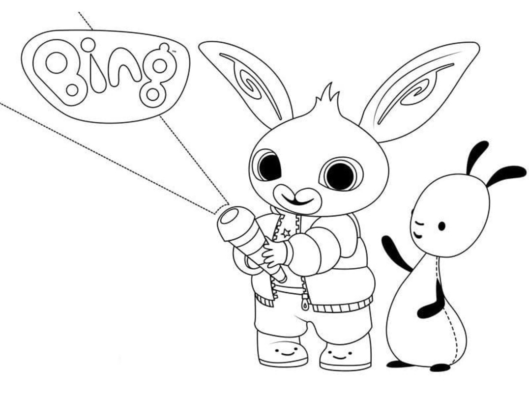Tekenen Bing Bunny gratis simpel
