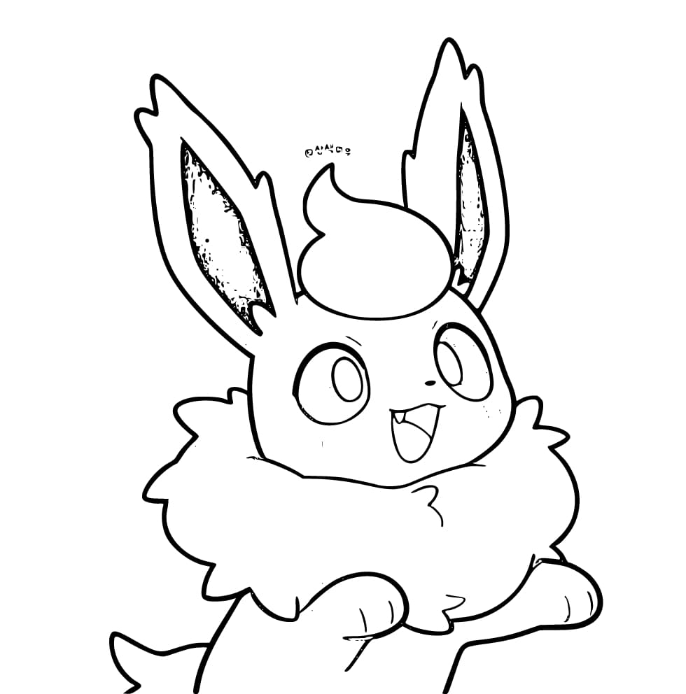 Tekenen Flareon afdrukbaar