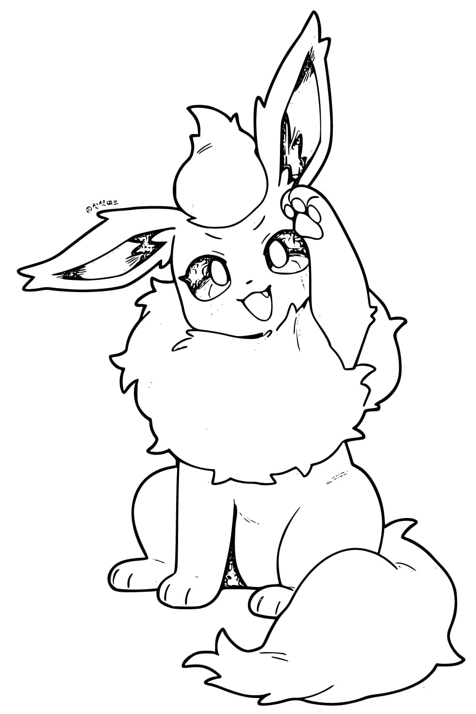 Tekenen Flareon eenvoudig