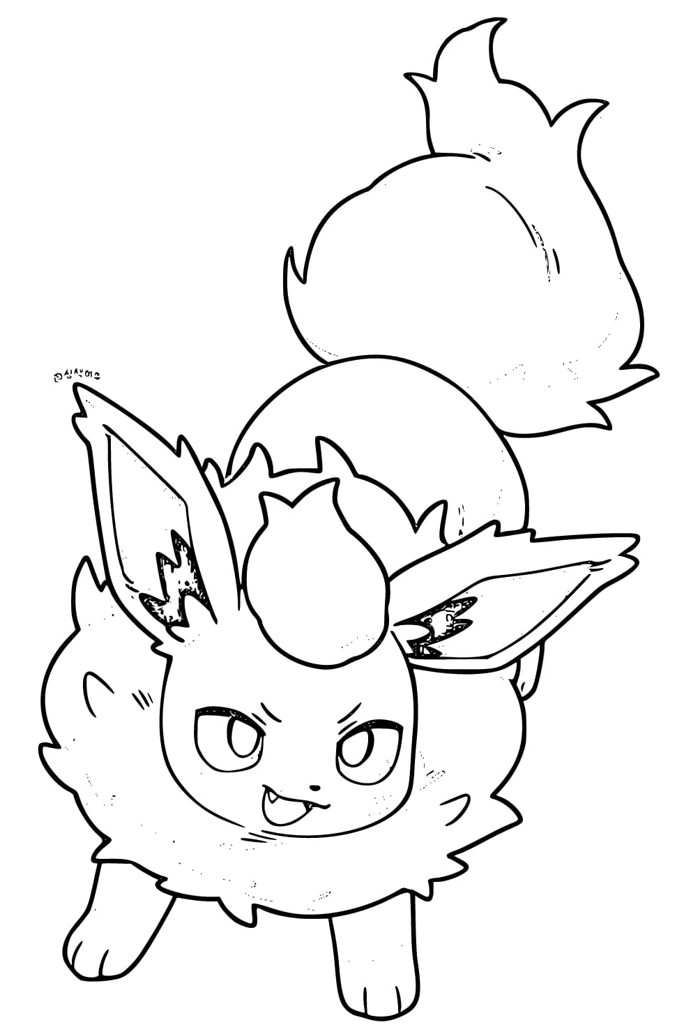 Tekenen Flareon simpel