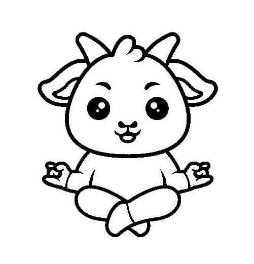 Tekenen Geit schattig