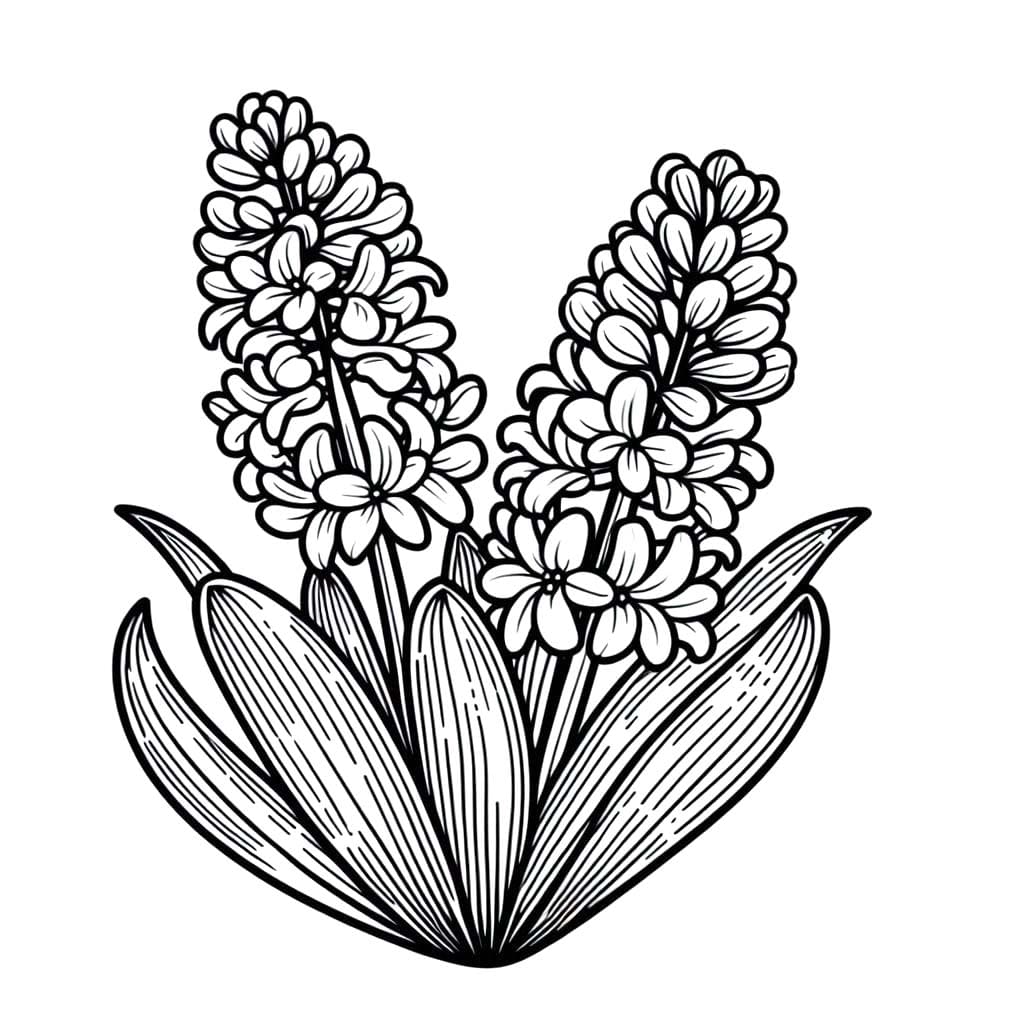 Tekenen Hyacinth gratis afdrukbaar