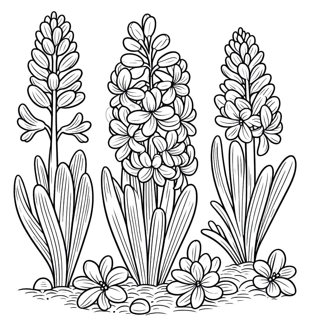 Tekenen Hyacinth voor kinderen