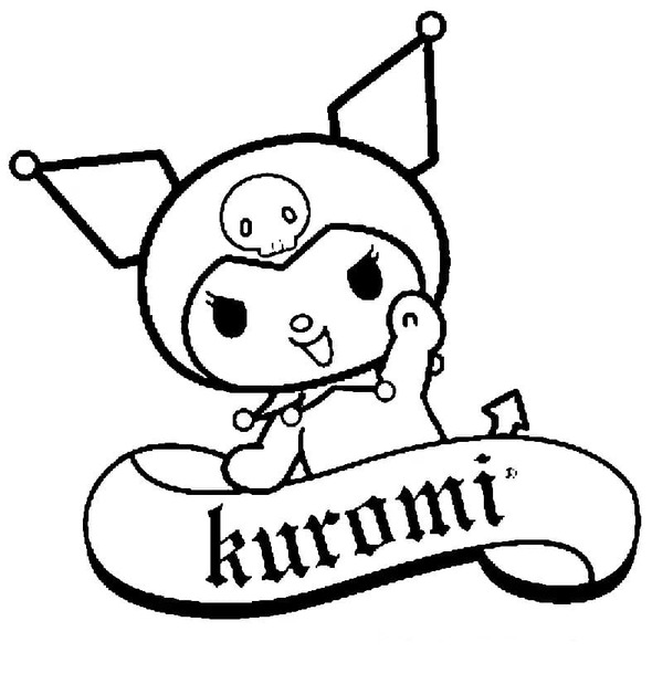Tekenen Kuromi afdrukbare simpel