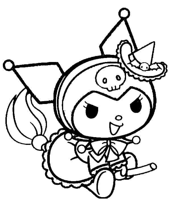 Tekenen Kuromi gratis eenvoudig
