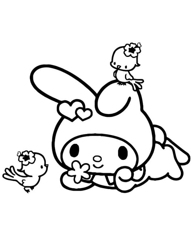Tekenen My Melody afdrukbaar voor kinderen