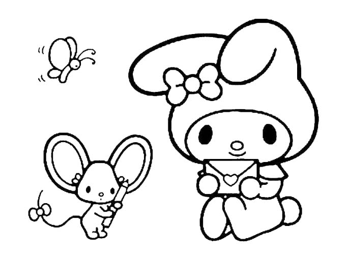 Tekenen My Melody gratis eenvoudig