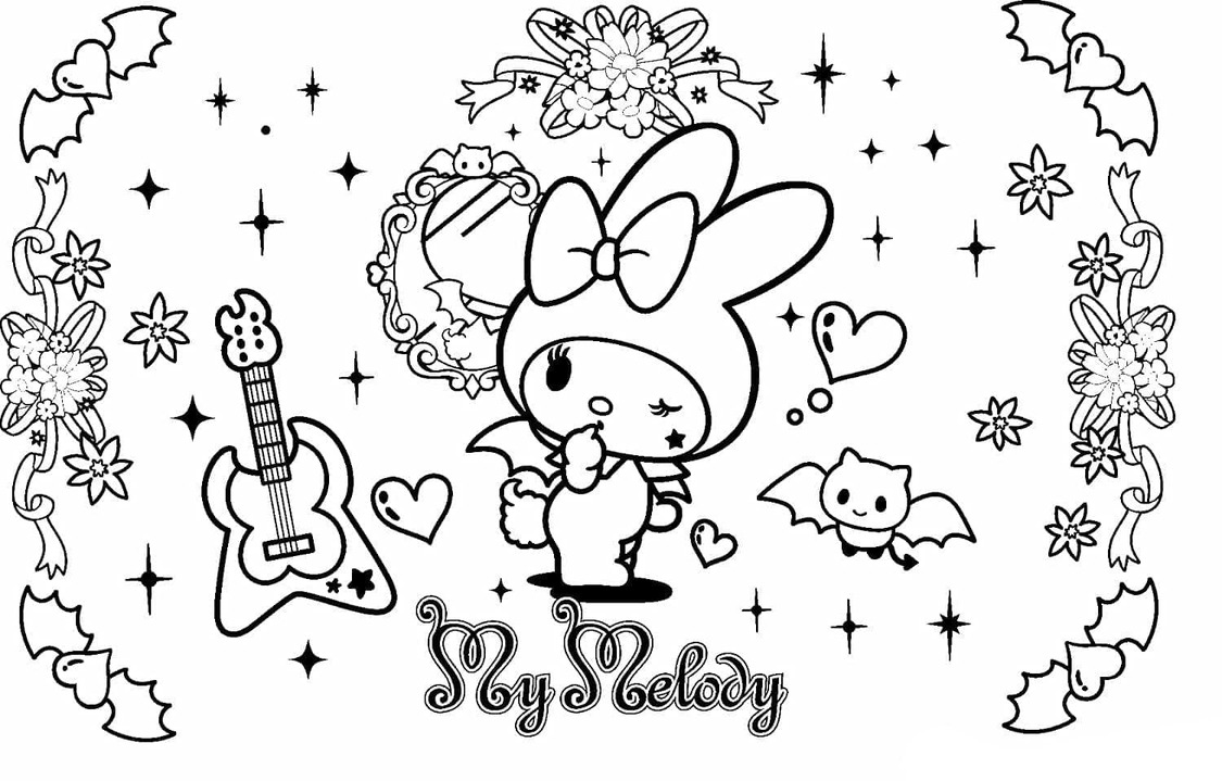 Tekenen My Melody simpel voor kinderen