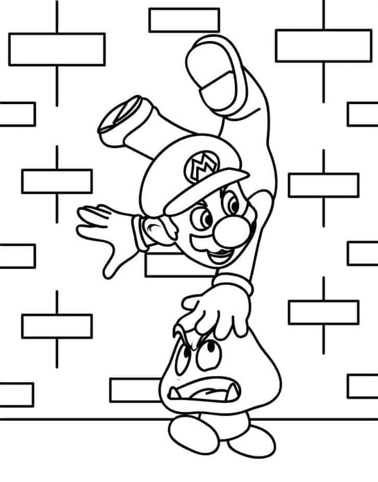 Tekenen Paddenstoel Goomba afdrukbaar