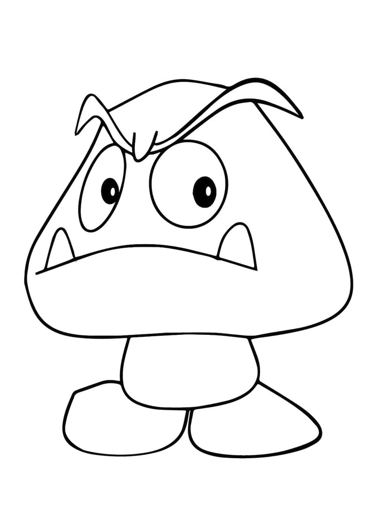 Tekenen Paddenstoel Goomba grappig