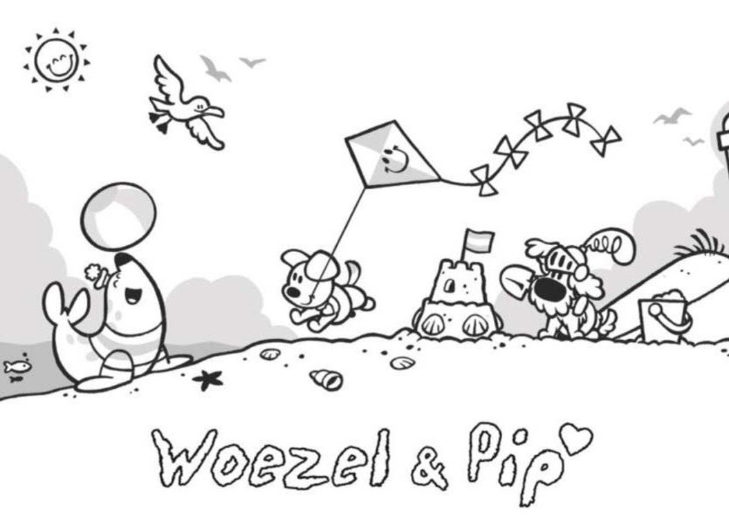 Tekenen Woezel en Pip afdrukbare Basis