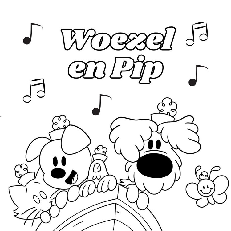 Tekenen Woezel en Pip basis