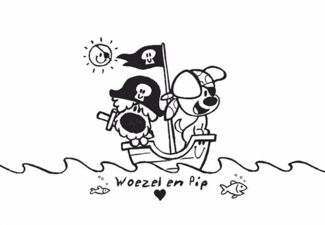Tekenen Woezel en Pip gratis eenvoudig