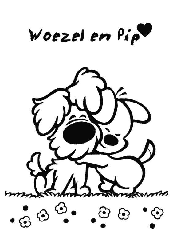 Tekenen Woezel en Pip