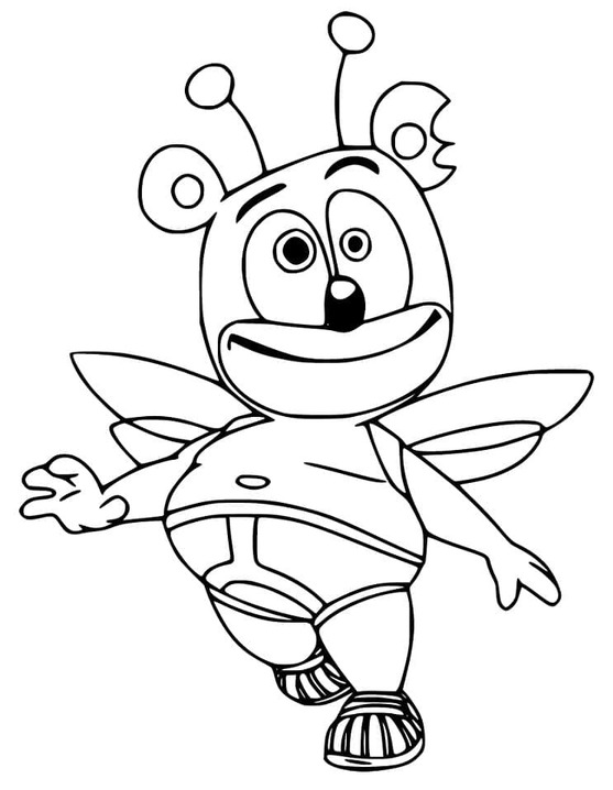 Tekening van Gummibär 3