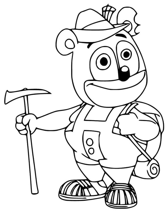 Tekening van Gummibär 4