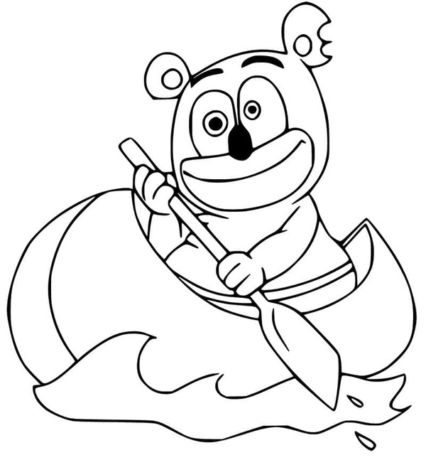 Tekening van Gummibär afdrukbaar