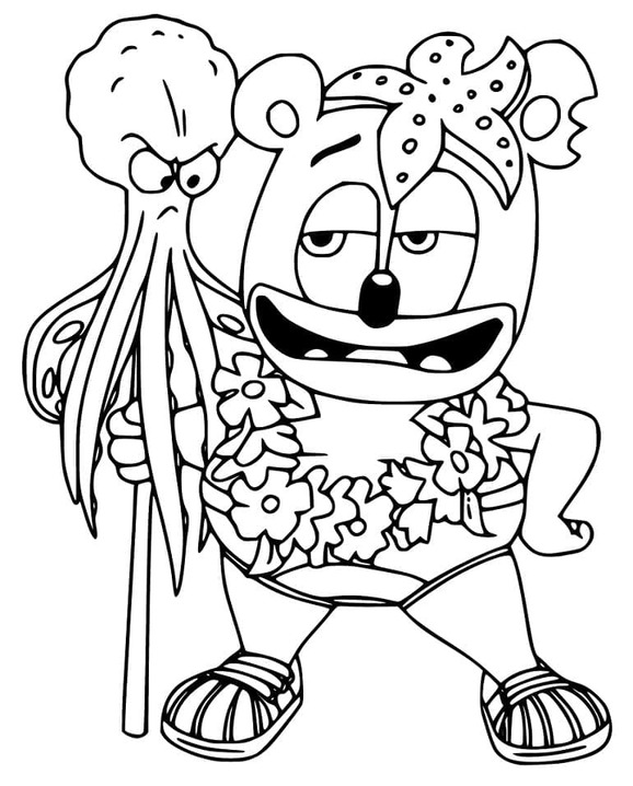 Tekening van Gummibär eenvoudig