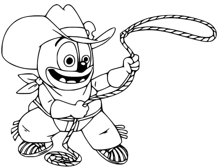 Tekening van Gummibär gratis afdrukbaar