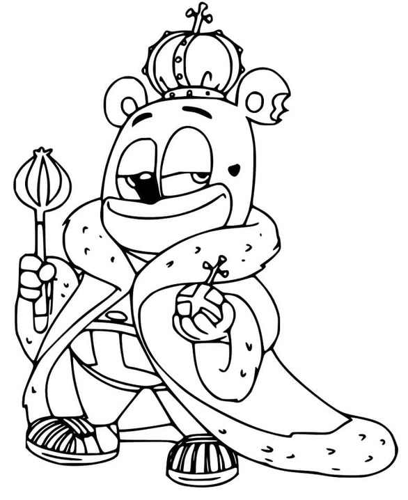 Tekening van Gummibär simpel