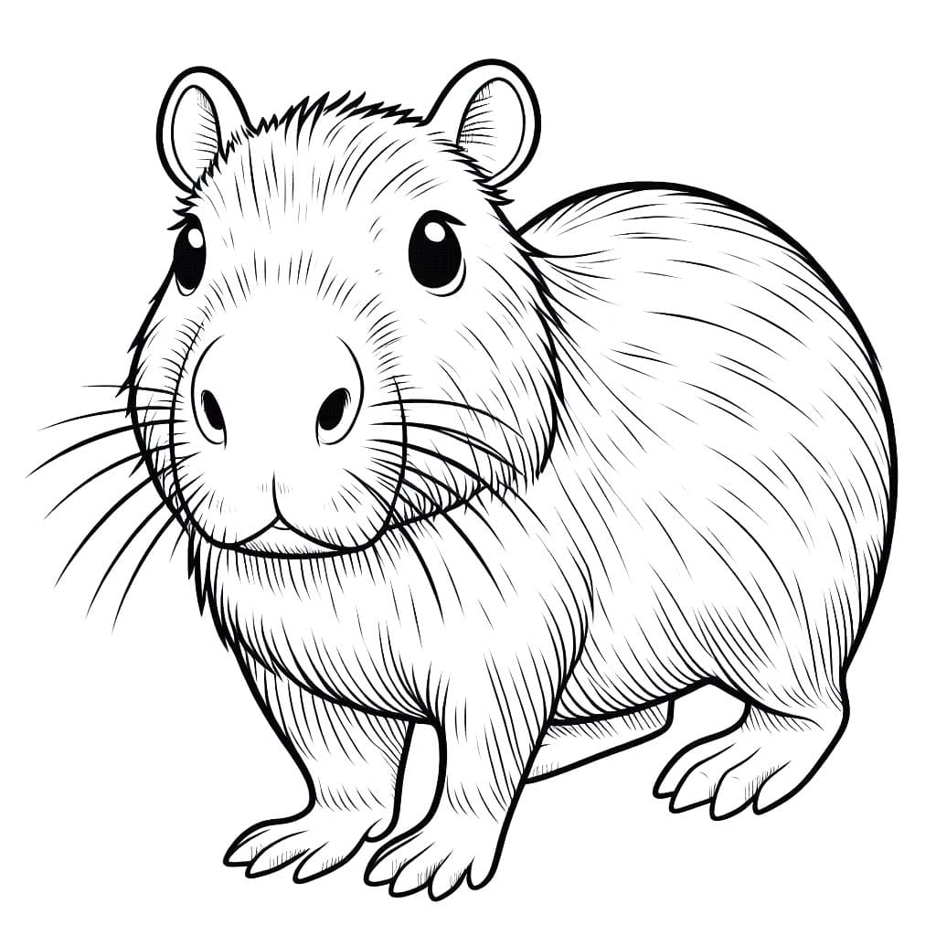 Capibara gratis afdrukbaar
