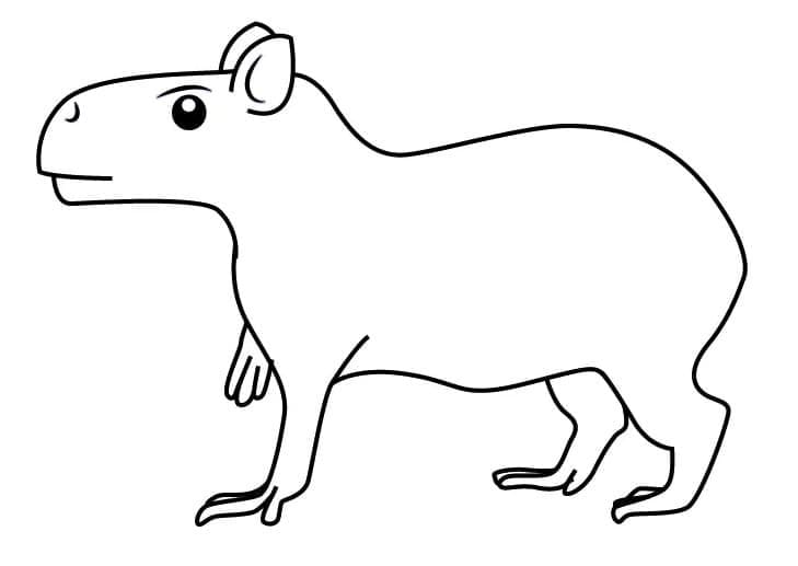 Capibara gratis afdrukbaar voor kinderen