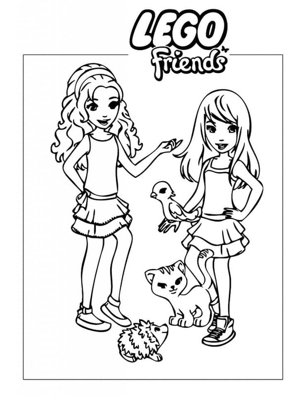 Lego Friends afdrukbare basis