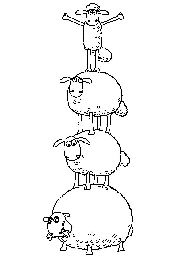 Shaun het Schaap gratis afdrukbaar