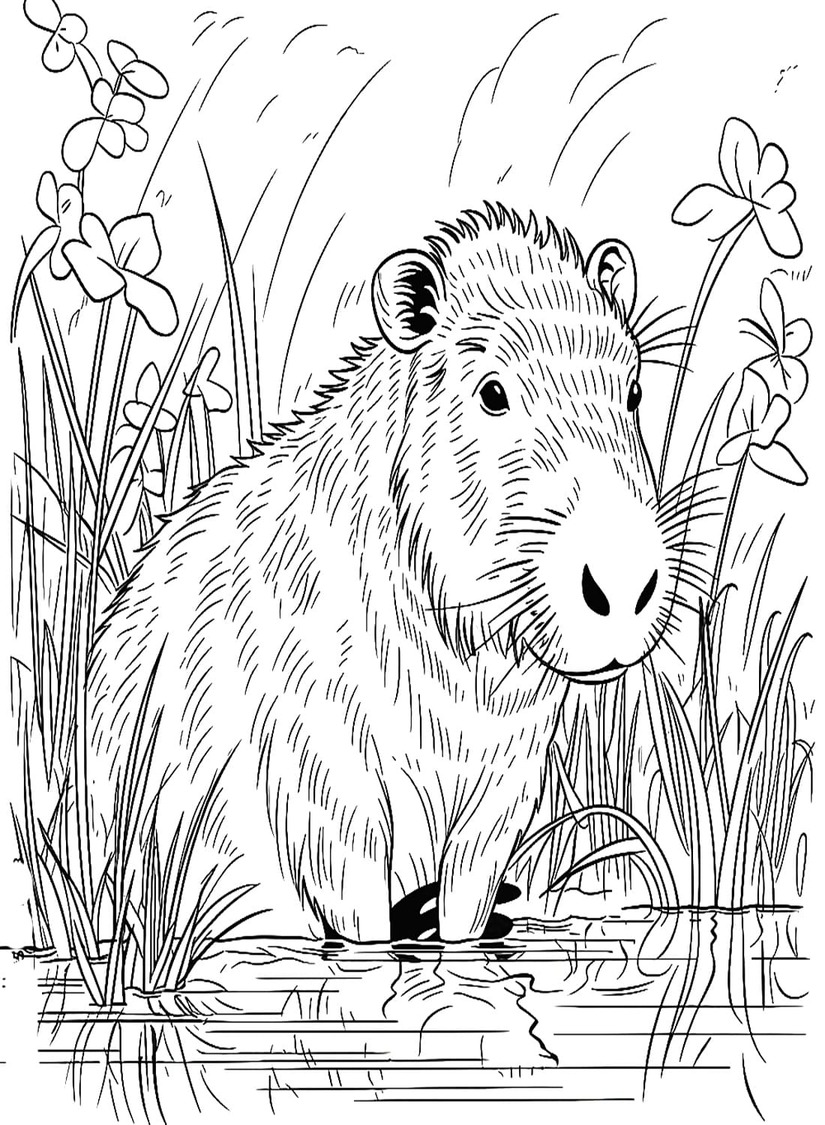Tekenen Capibara 1