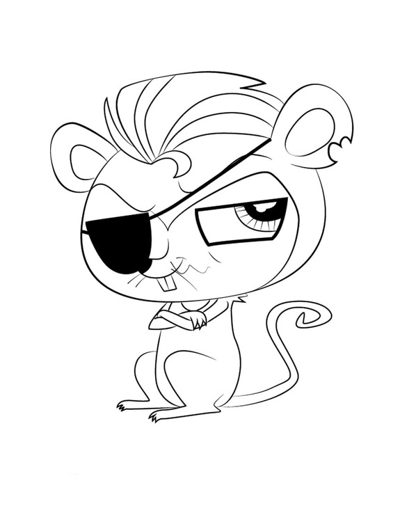 Tekenen Littlest Pet Shop gratis afdrukbare eenvoudig
