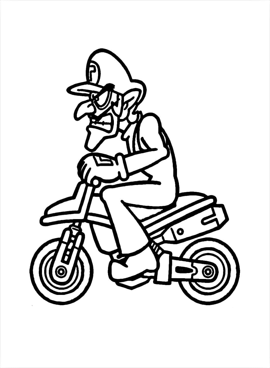 Tekenen Mario Kart afdrukbaar basis