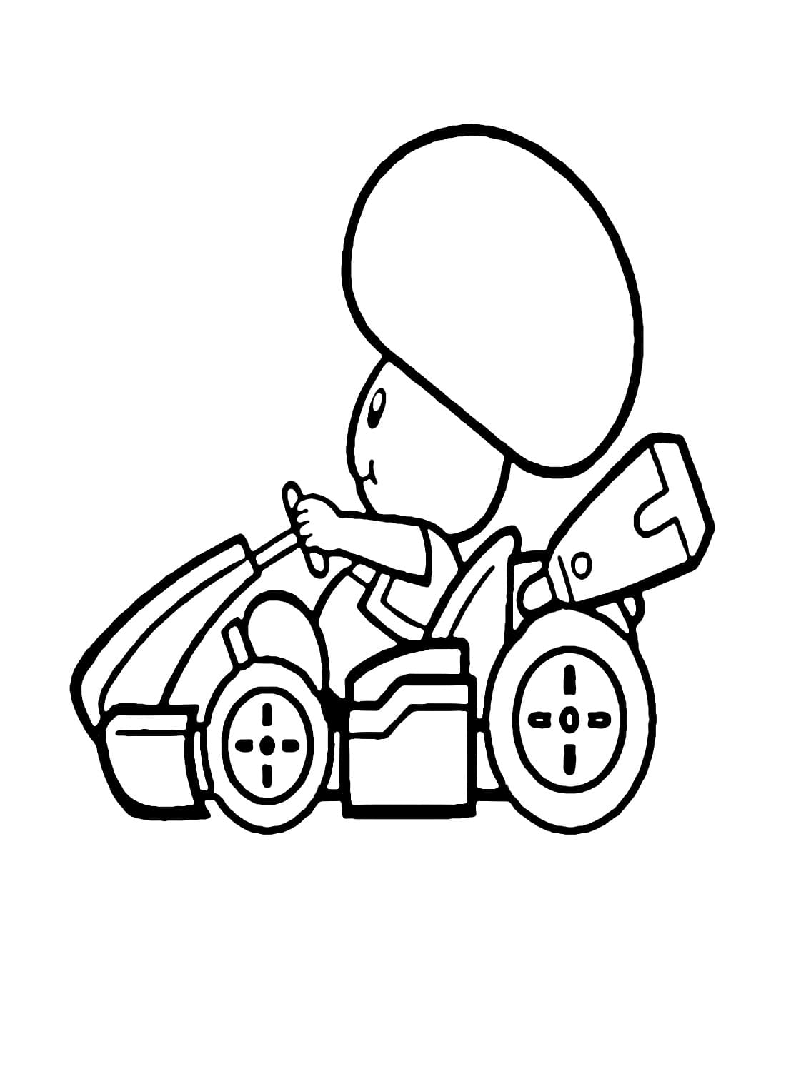 Tekenen Mario Kart afdrukbaar simpel