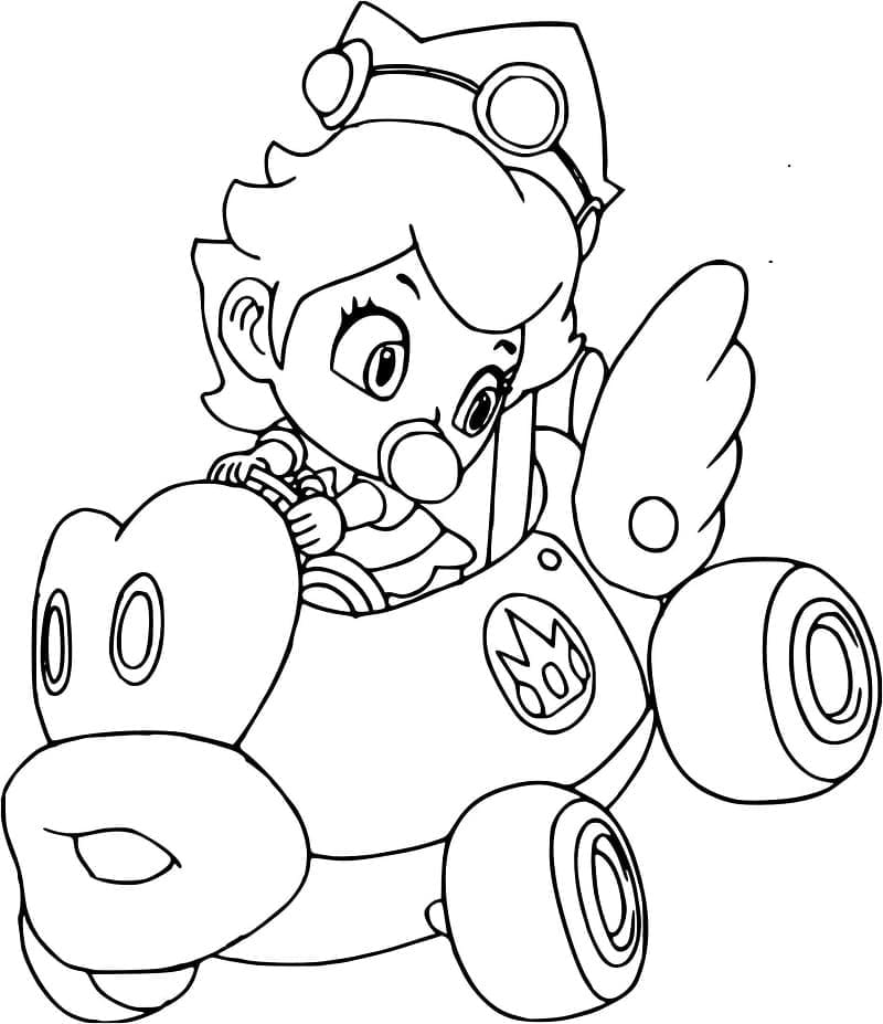 Tekenen Mario Kart gratis afdrukbaar