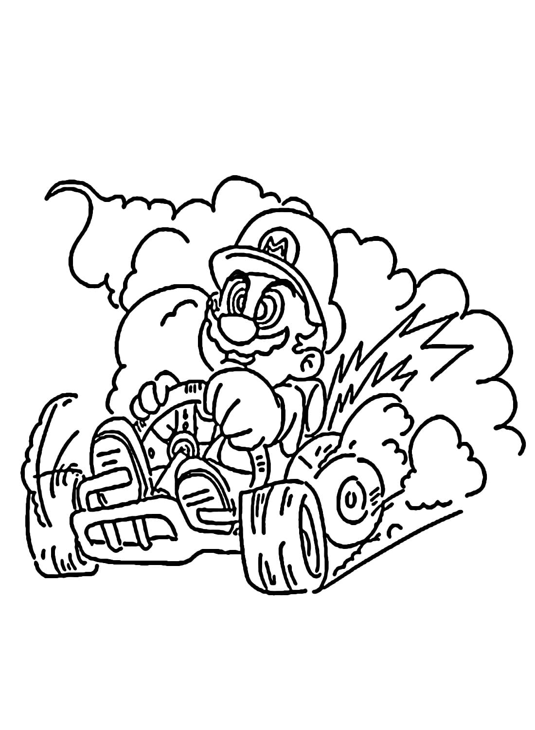 Tekenen Mario Kart gratis simpel