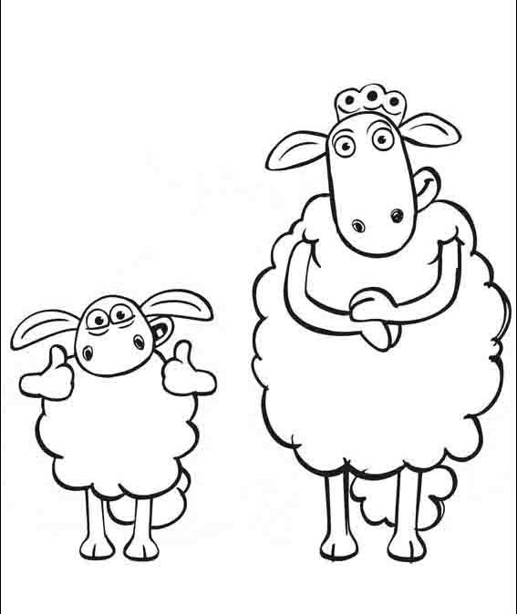 Tekenen Shaun het Schaap afdrukbare eenvoudig