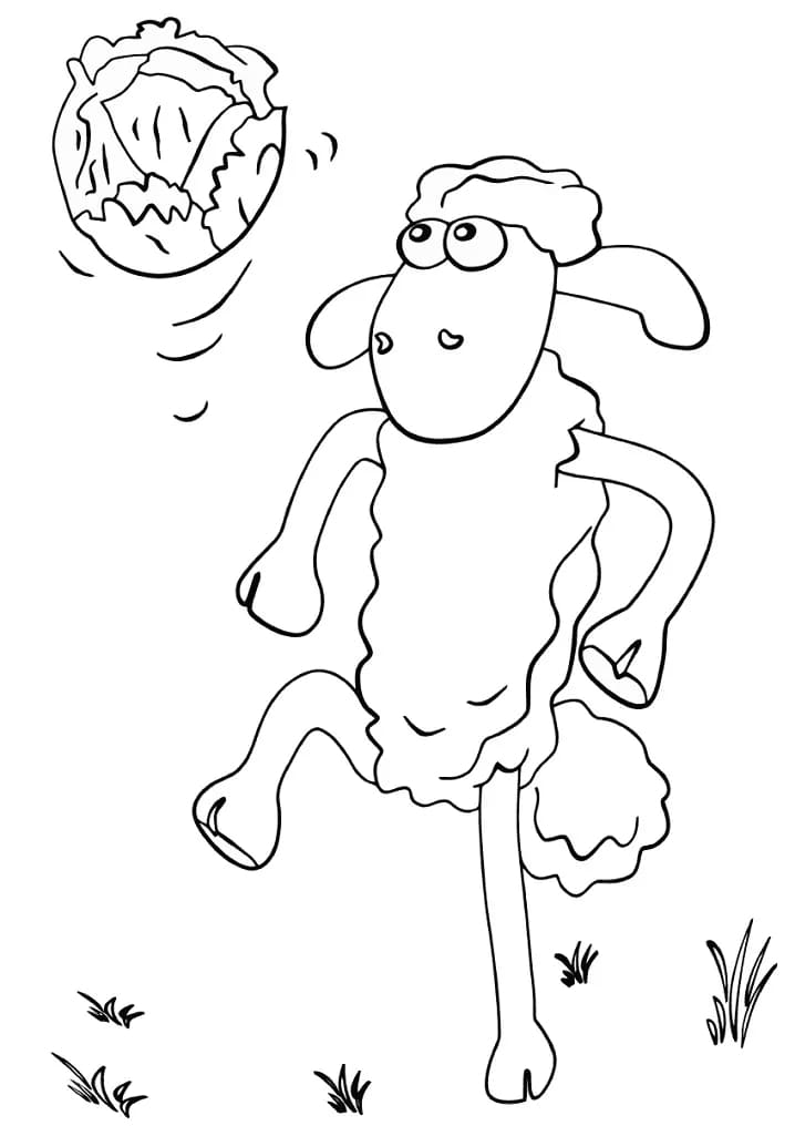 Tekenen Shaun het Schaap afdrukbare simpel