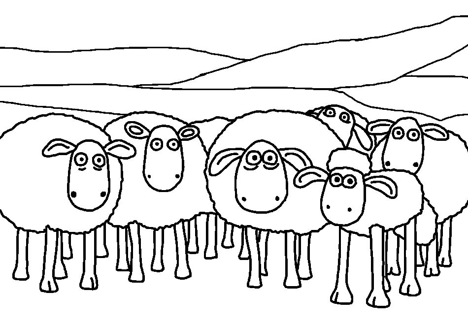Tekenen Shaun het Schaap eenvoudig