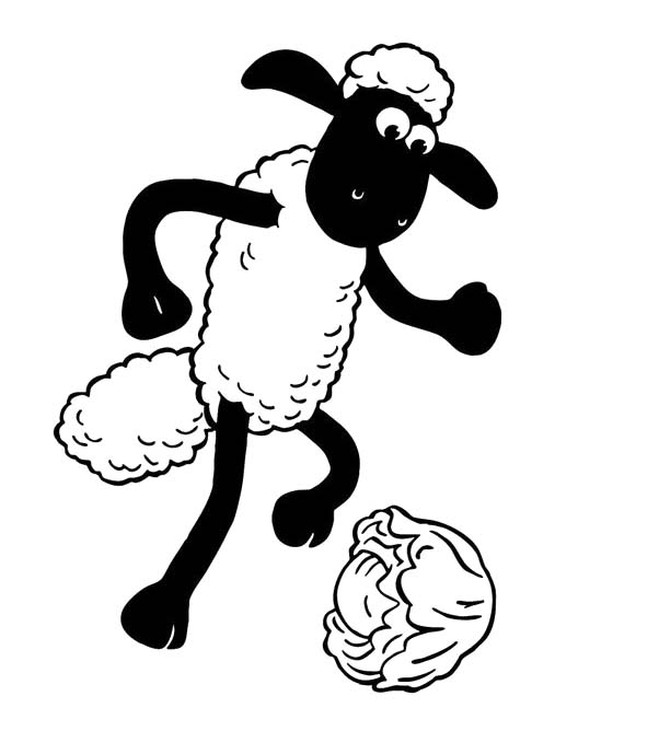 Tekenen Shaun het Schaap gratis afdrukbare basis