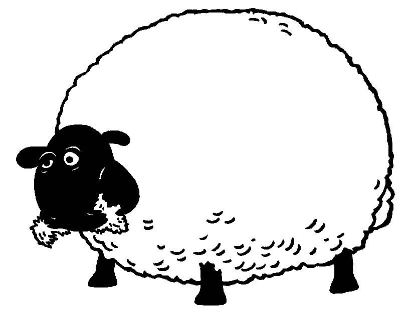 Tekenen Shaun het Schaap gratis afdrukbare eenvoudig