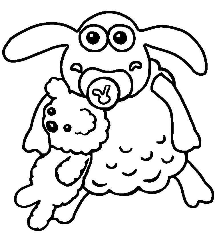 Tekenen Shaun het Schaap gratis eenvoudig