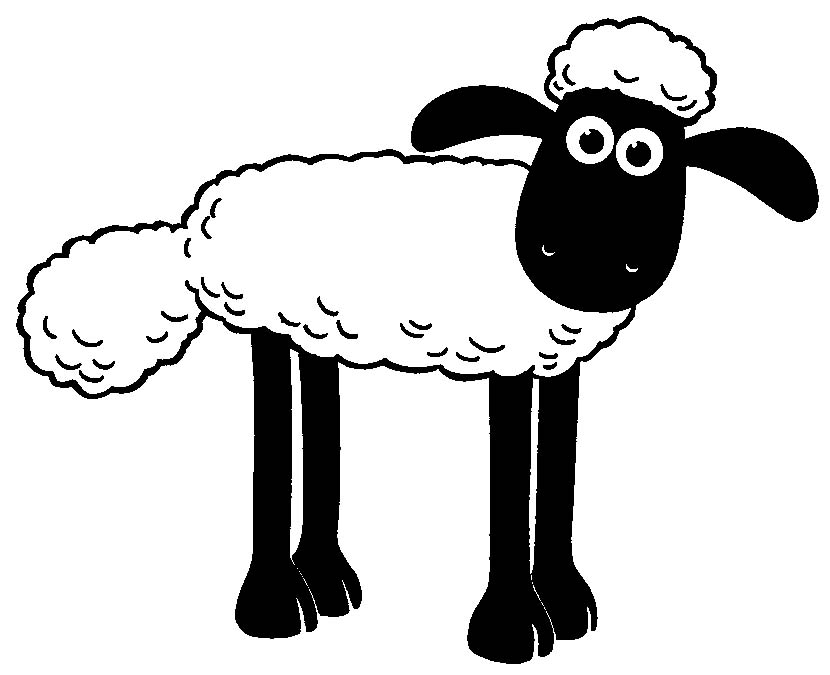 Tekenen Shaun het Schaap gratis simpel