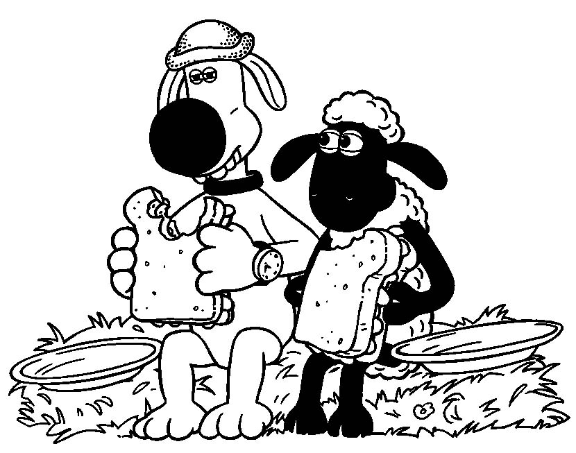 Tekenen Shaun het Schaap