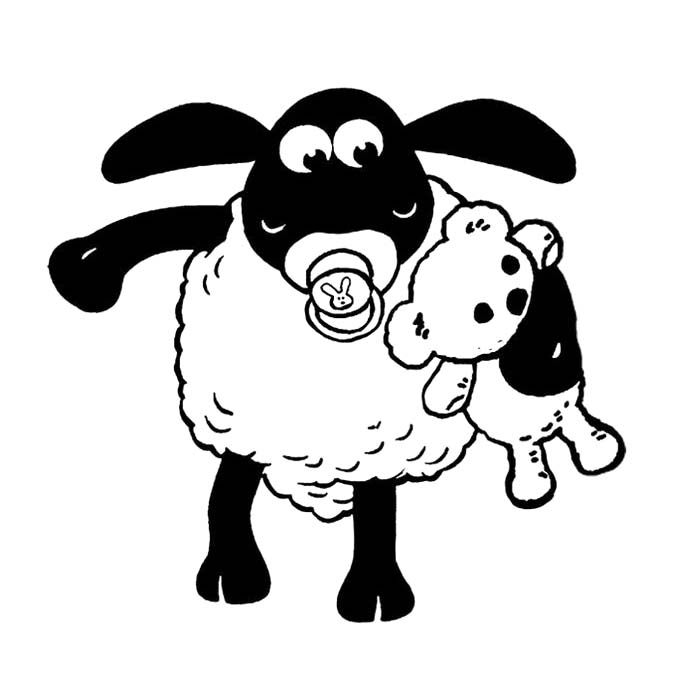 Tekenen Shaun het Schaap voor kinderen