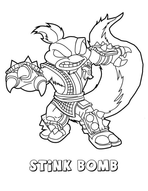 Tekenen Skylanders gratis afdrukbare simpel
