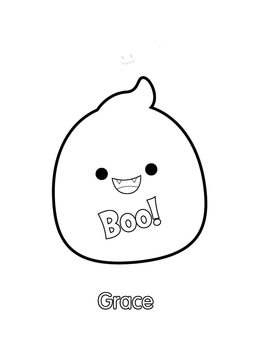 Tekenen Squishmallows afdrukbare eenvoudig