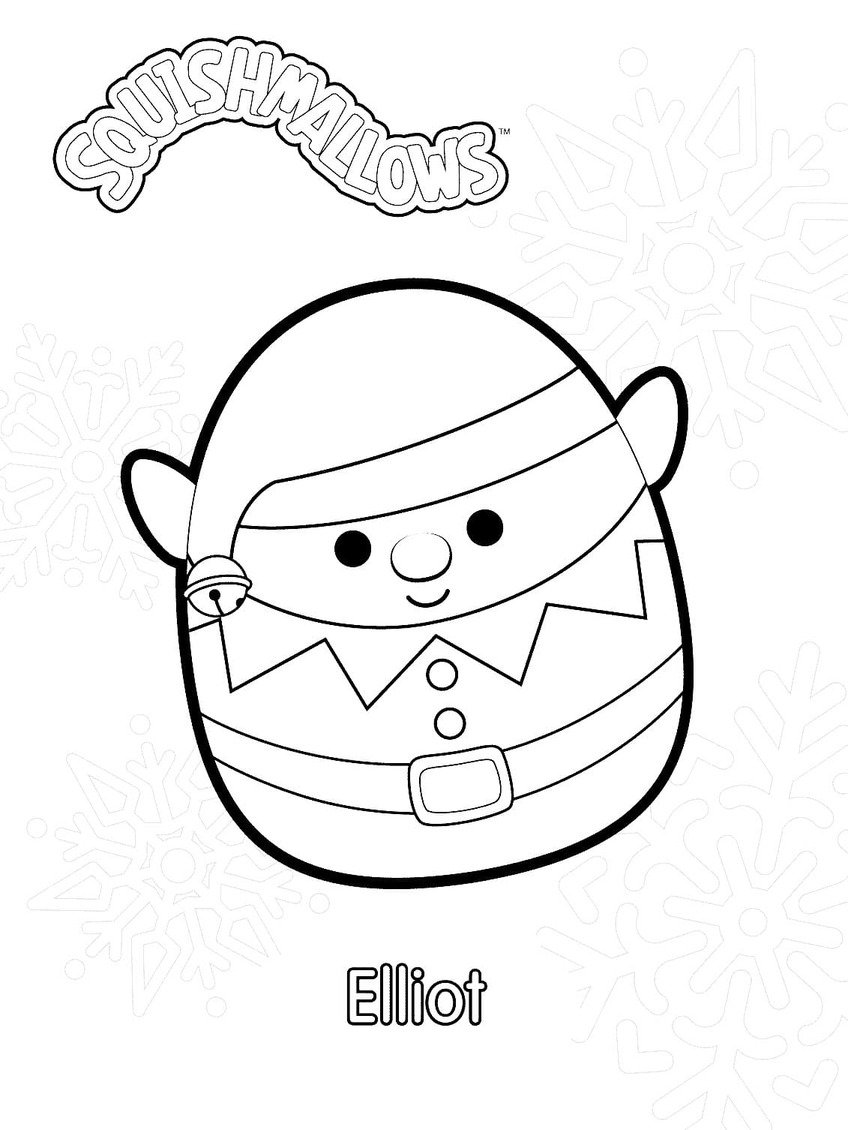 Tekenen Squishmallows afdrukbare simpel